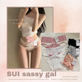 SUI กางเกงใน (218#กกน) กางเกงชั้นในสำหรับผู้หญิง ผ้านุ่มลื่น ลูกไม้เซ็กซี่ เอวต่ำ ใส่สบาย ระบายอากาศได้ดี บิกินีพร้อมส่ง