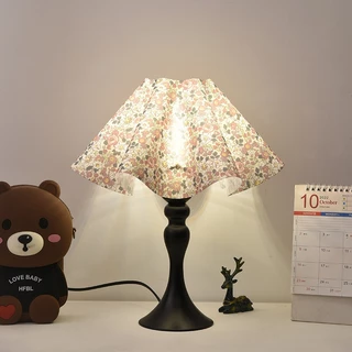 อ่านทำงานโคมไฟตั้งโต๊ะวินเทจกลีบแสงสีเดียวอบอุ่น