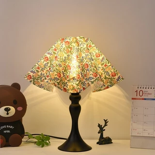 อ่านทำงานโคมไฟตั้งโต๊ะวินเทจกลีบแสงสีเดียวอบอุ่น