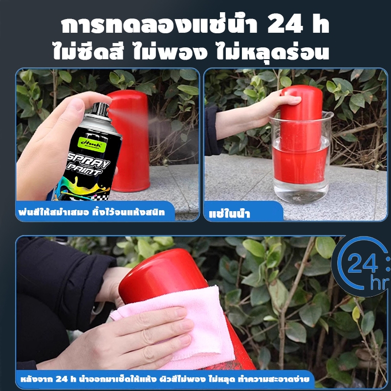 สีสเปรย์อเนกประสงค์ สีกระป๋อง สีพ่นรถยนต์ สเปรย์สีขาว สีดําด้าน สีดําเงา สเปรย์พ่นสี สีเสปรย์ สีเงิน - รูปที่ 2