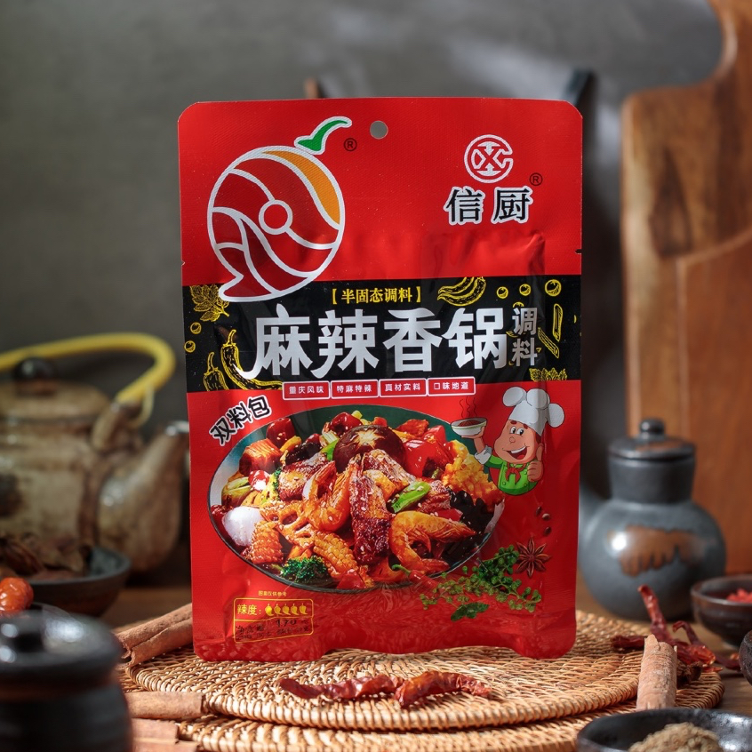 เครื่องปรุงรสหม่าล่าหม้อไฟรสเผ็ด Xin Chu สูตรเผ็ดชาจัดจ้าน สไตล์ฉงชิ่ง