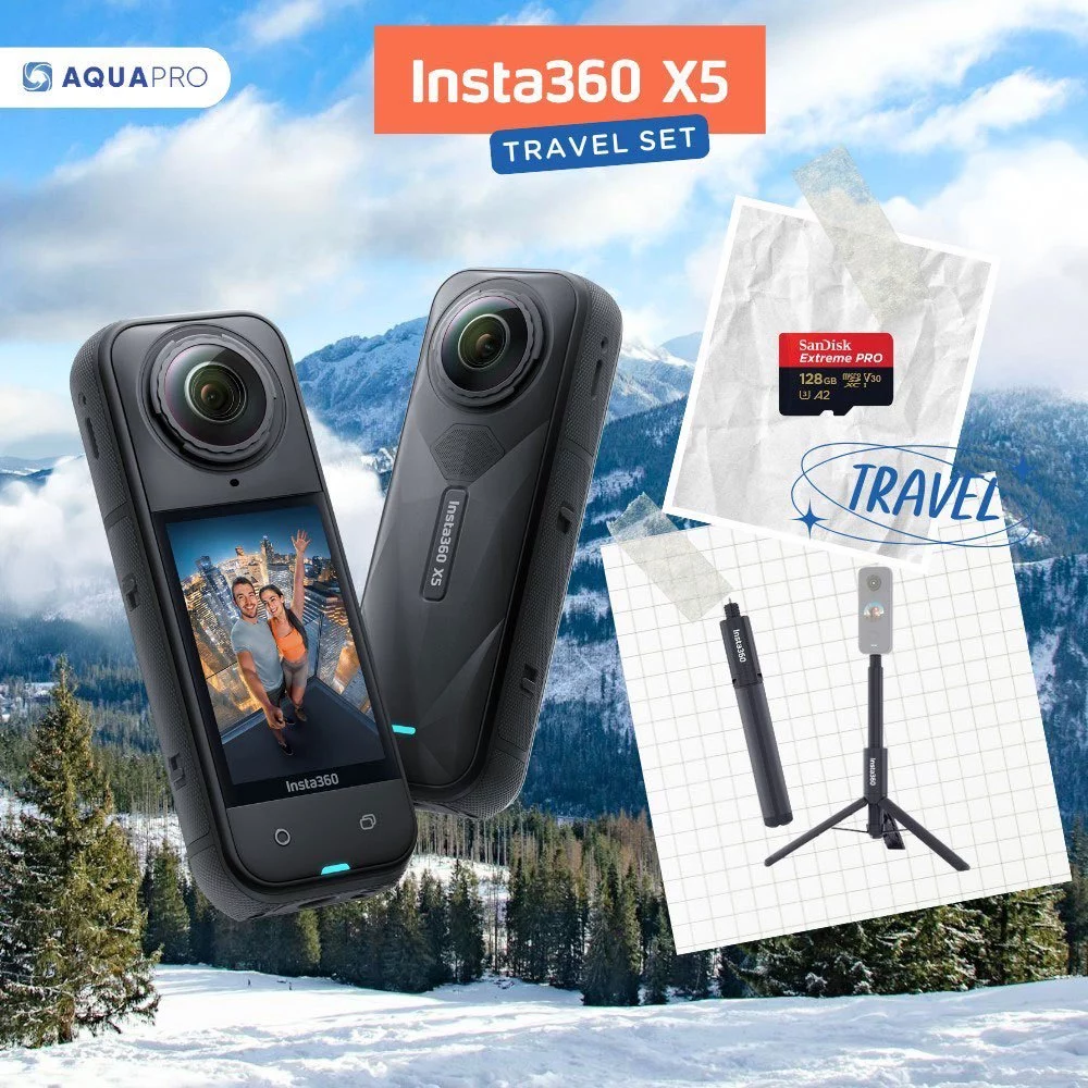 Insta360 X5 เซตกล้อง ของแถมเยอะ Action Camera Set Insta360 X5 8K 360 Action Cam ประกันศูนย์ไทย thumbnail 4