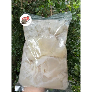 แมงกะพรุนจืดขาล้วน ขายส่ง5กิโลขึ้นไปโลละ99บาท เนื้อ1000กรัม/ถุง