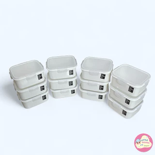 ยกโหล12ชิ้น กล่องบรรจุอาหาร สีขาว,คละสี,สีใส บรรจุ1,100ml ขนาด14*17*h7.5ซม. ราคาส่ง