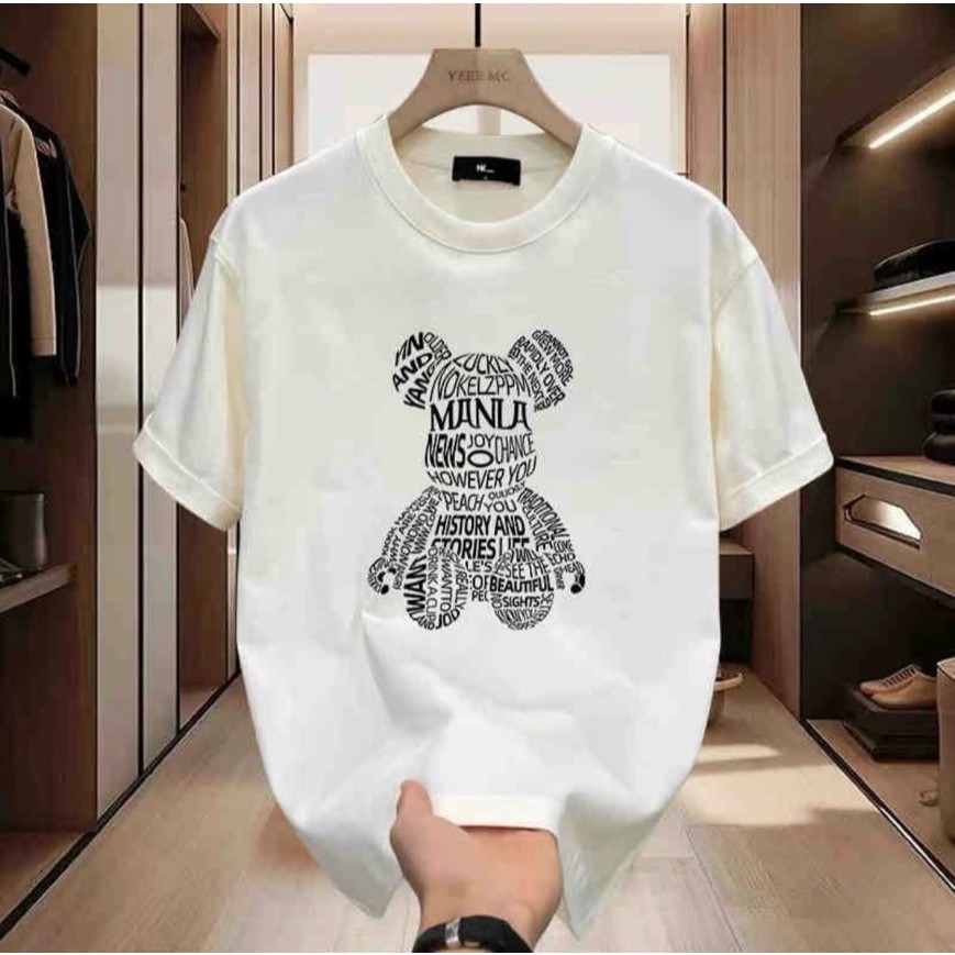 เสื้อยืด เสื้อยืดคอกลม ผ้านุ่ม ใส่สบาย ผ้าไม่บาง มินิมอล สีพื้นพิมพ์ลาย ชาย/หญิง ใส่ได้ทุกเพศ