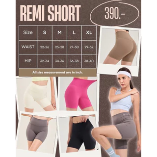 VF-Remi Short : กางเกงออกกำลังกายขาสั้น กางเกงโยคะขาสั้น กางเกงฟิตเนสขาสั้น ความยาวเหนือเข่า ยืดหยุ่นสูง เป้าไม่ยิ้ม