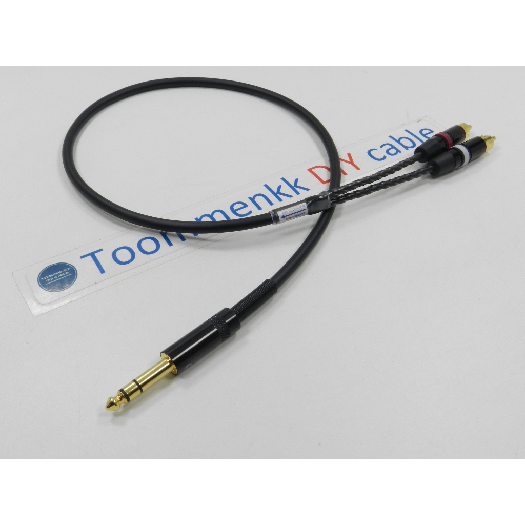 สายสัญญาณเสียงรุ่นกลาง Canare L-4E6S  6.35 Trs to Rca Rean/Neutrik (L-R)