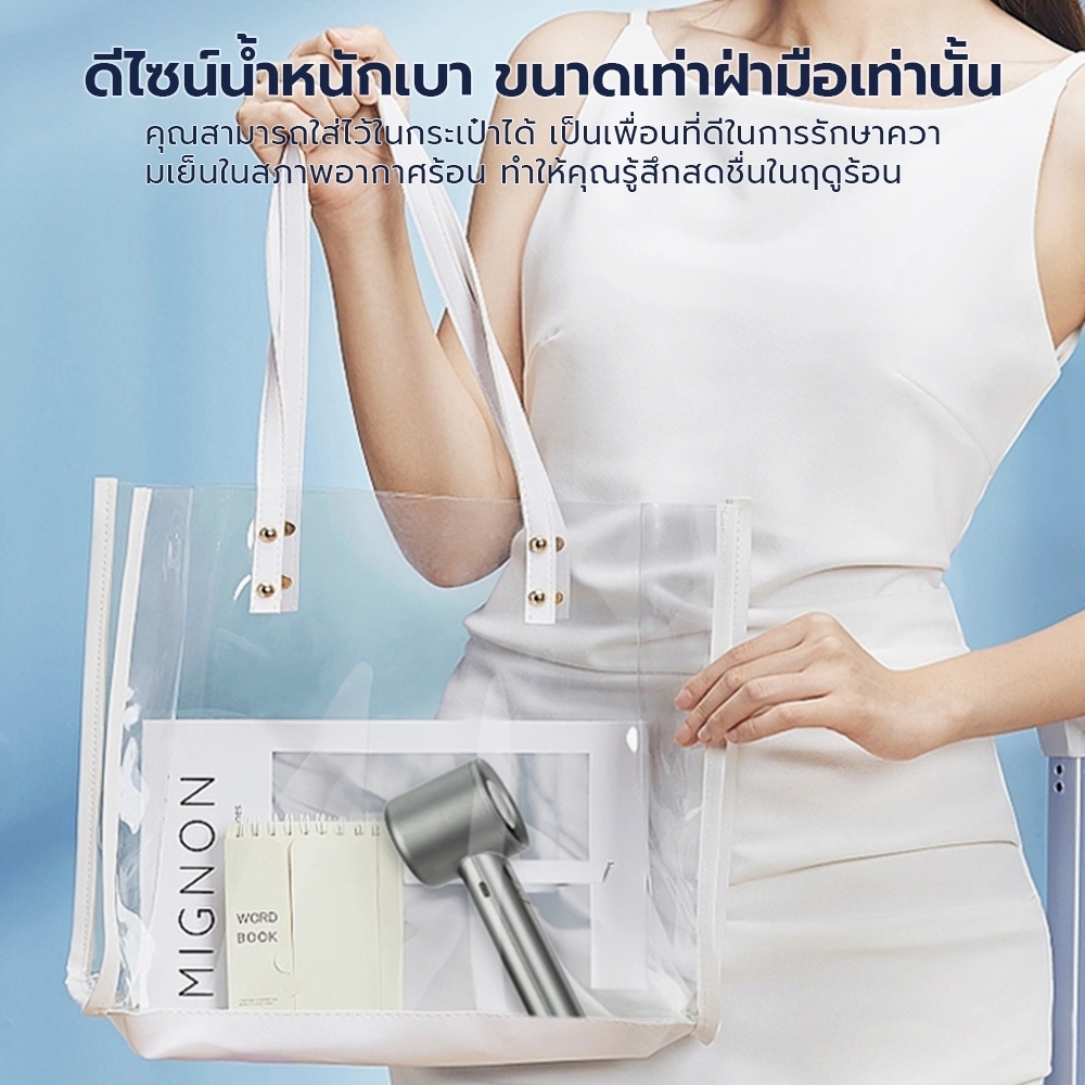 ❄️พร้อมส่งจากไทย❄️ พัดลมมือถือปรับระดับได้ Mini Portable Fan  หน้าจอ LED พัดลมตั้งโต๊ะความเร็วสูง ความแรงลมที่ - รูปที่ 4