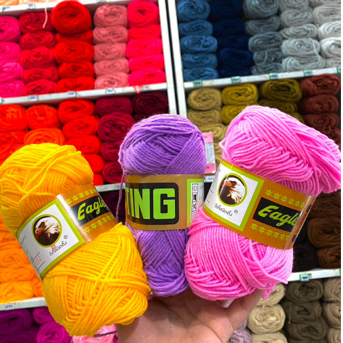 ไหมพรม อีเกิ้ล eagle 4 ply กลุ่มใหญ่ มีหลากหลายสีสันให้เลือก