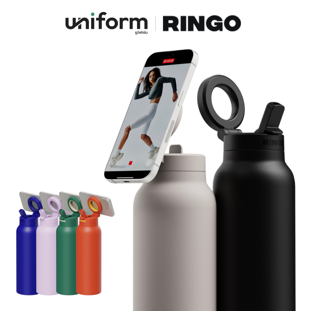 ขวดน้ำ Ringo Pro Bottle with Magnetic Phone Mount Lid 710ml