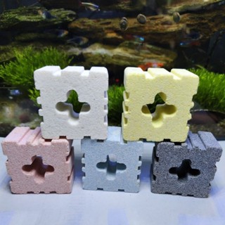 เซรามิกริงค์ Ceramic รูปทรงสี่เหลี่ยม 8 ร่องวัสดุกรองตู้ปลา …