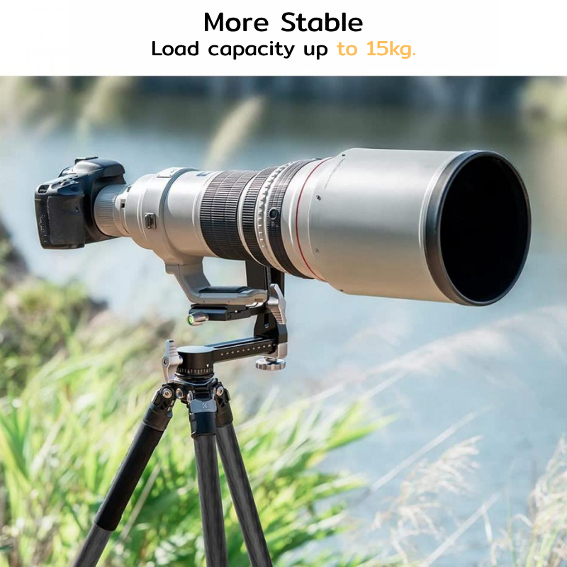 หัวบอลขาตั้งกล้อง K&F Tripod Gimbal Head  สำหรับกล้อง DSLR (KF31.052) ราคา ถูกที่สุด ดีลบีเคเค แกลเลอรีภาพที่ 5