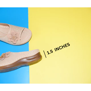 รองเท้าผู้หญิงเเบบเเตะสวมส้นสูงปานกลาง No. FD-670 NE&NA Collection Shoes