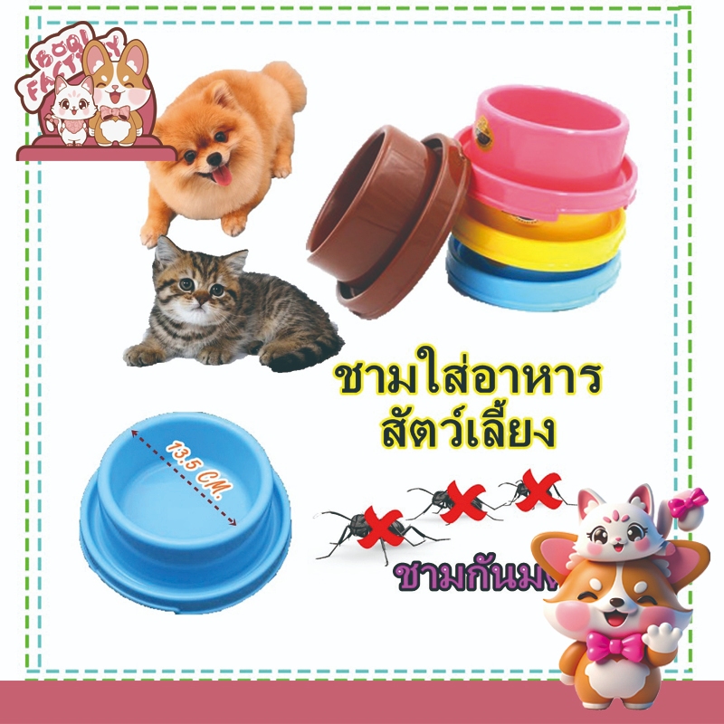 Boqi Factory ชามกันมด  ใส่อาหาร สำหรับหมาและแมว รอบชามเป็นช่องสำหรับใส่น้ำ เพื่อกันมดขึ้น 90056