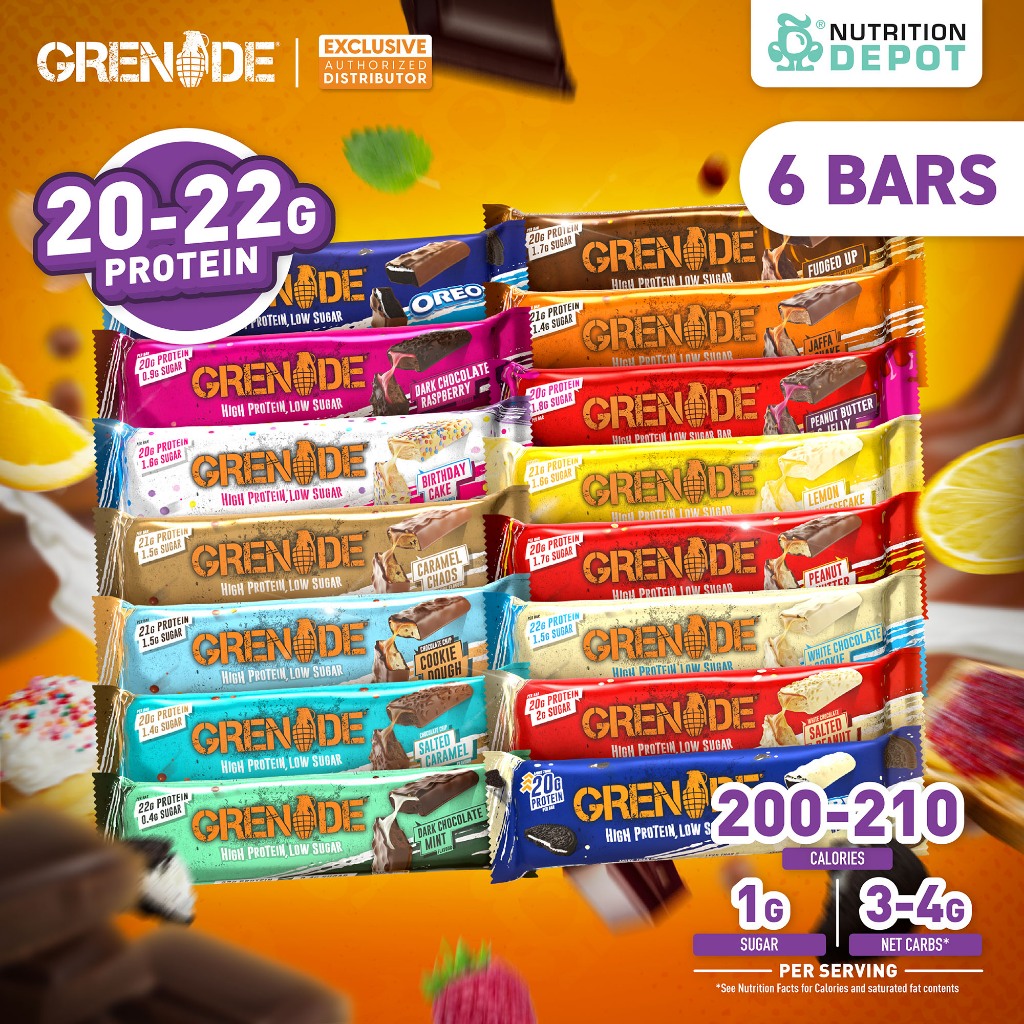 กรอกโค้ด WHEYBOX80 ลดเพิ่ม Grenade Carb Killa Protein Bar 6 Bar - โปรตีนบาร์ ขนมคลีน 6 ชิ้น