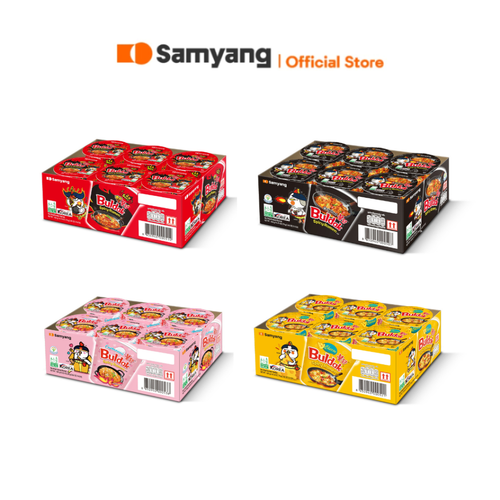 Samyang Buldak Ramen Cup*6 | ซัมยัง บูลดัก ราเมง แพ็ก 6 คัพ เลือกรสชาติ