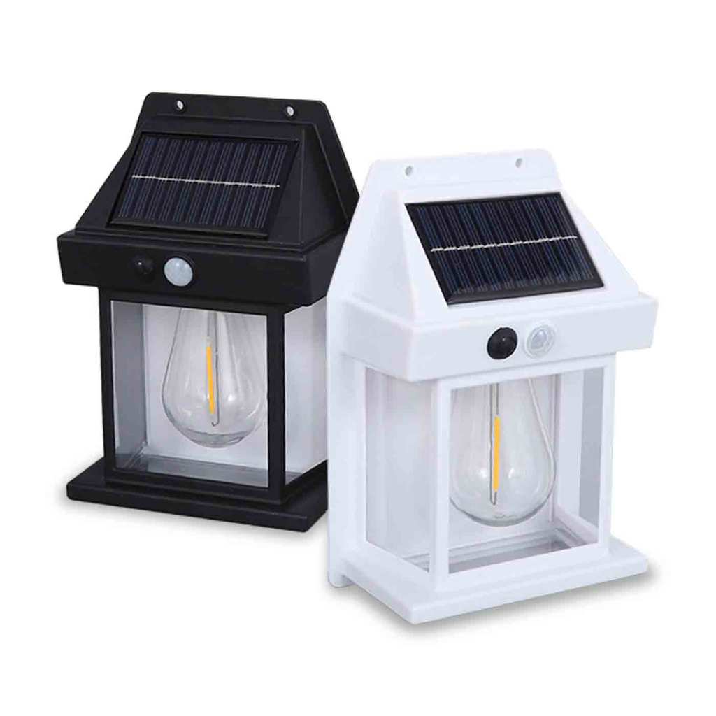 ไฟติดผนัง โซล่าเซลล์ มีเซ็นเซอร์ ปรับได้3โหมด ไฟติดผนังกันน้ำฝน ไฟสวน Solar Light เปิดปิดอัตโนมัติ ติดตั้งง่าย