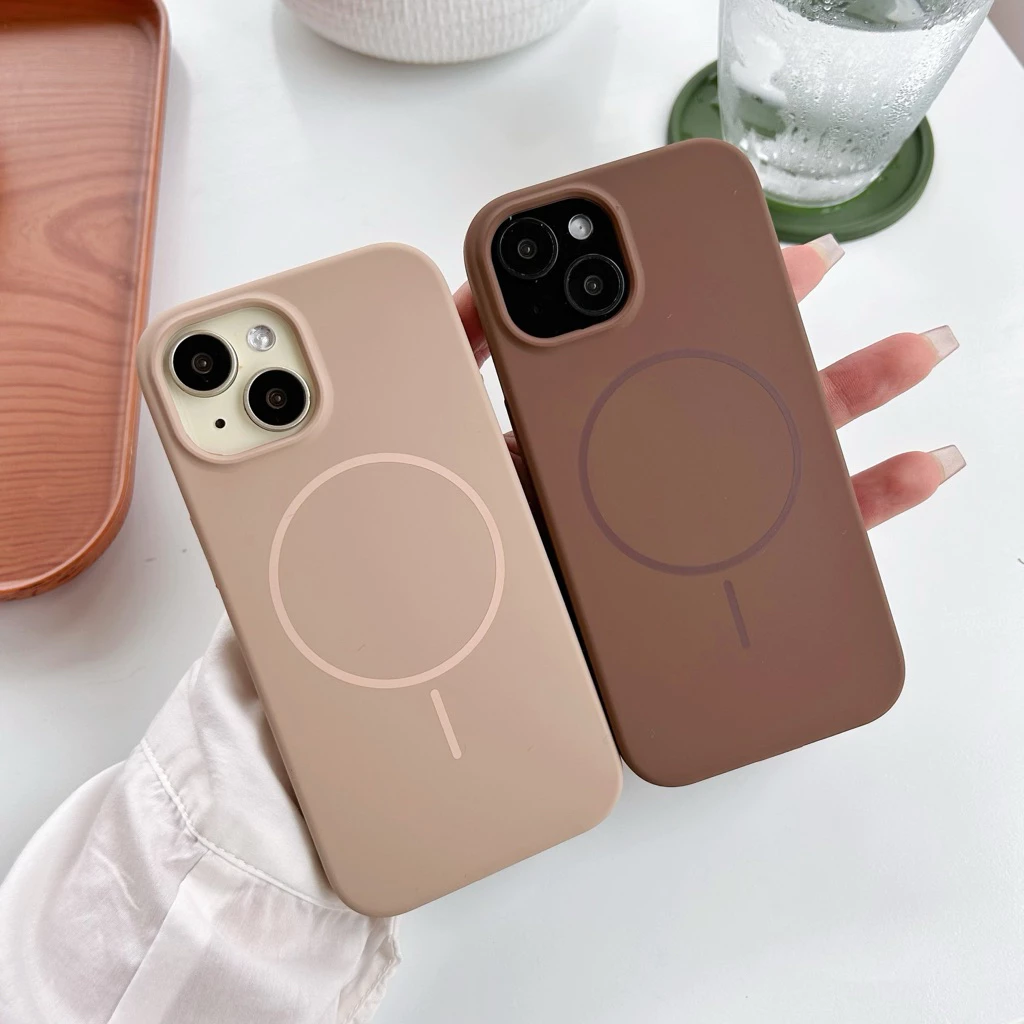 ใหม่ งานกำมะหยี่ เคสซิลิโคนชาร์จไร้สายวงแหวนแม่เหล็ก for iPhone11'12'13'14'15'16'PRO'MAX 7plus 16promax 15Promax 16plus thumbnail 9