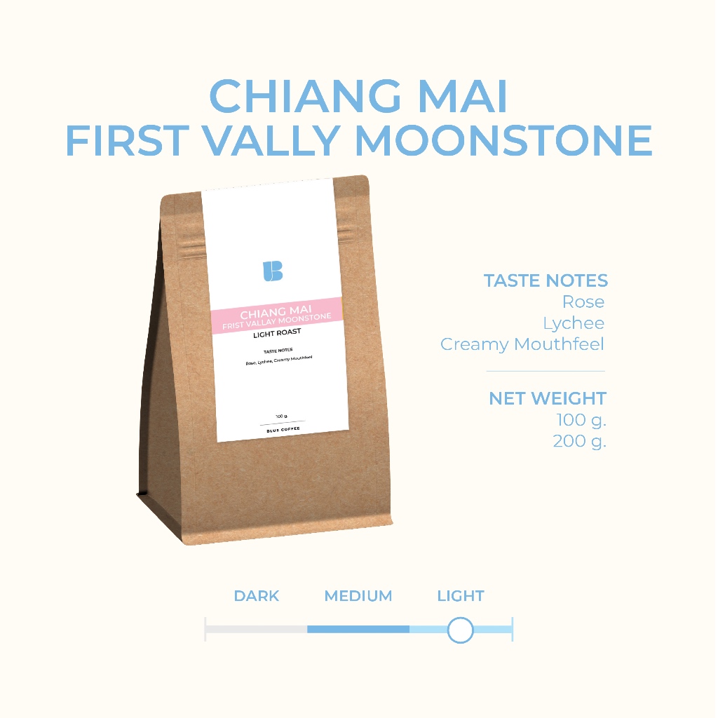 เมล็ดกาแฟ คั่วอ่อน - Chiangmai  First  Vally Moonstone