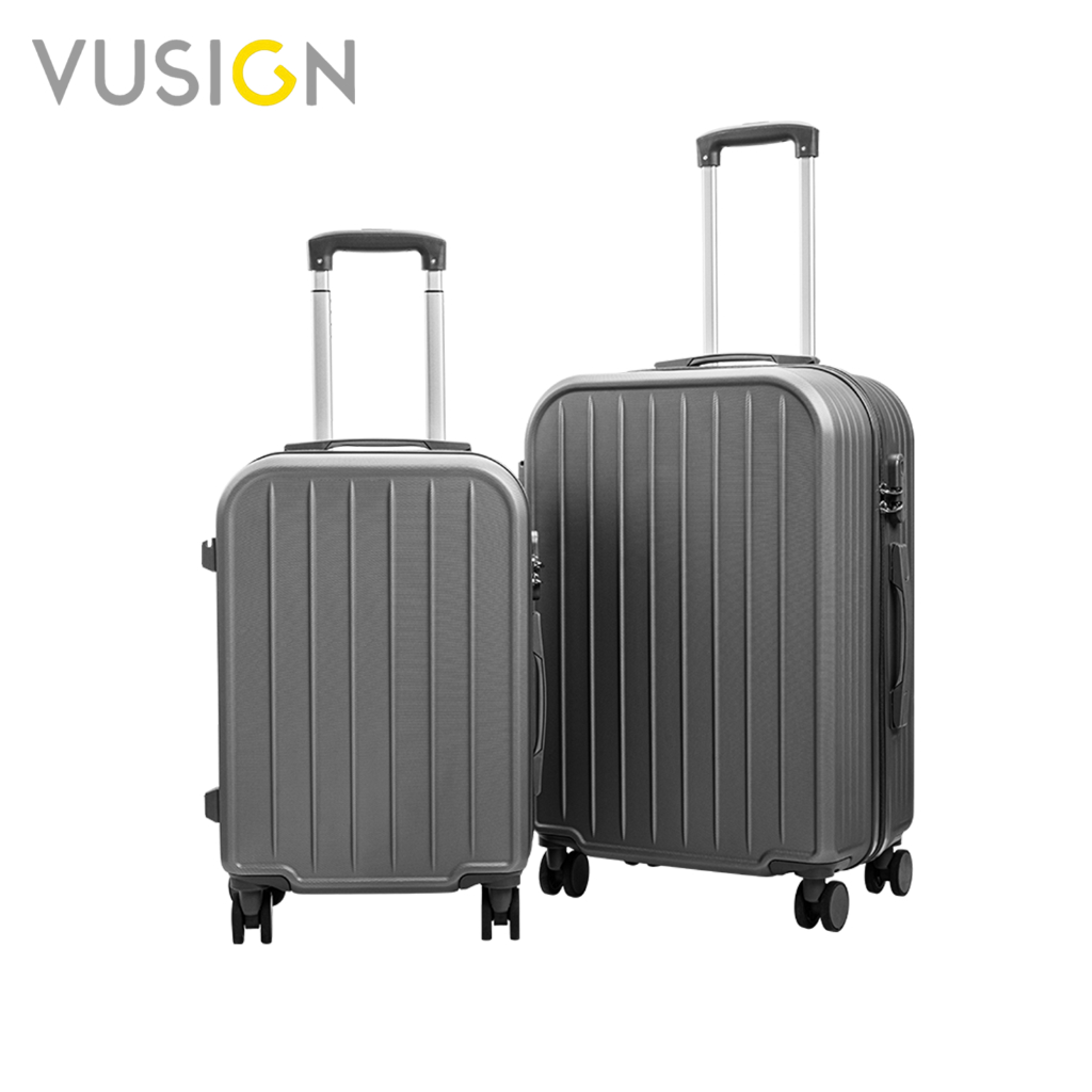Vusign กระเป๋าเดินทางแบบซิป ขนาด 20 / 24 นิ้ว กระเป๋าเดินทาง น้ำหนักเบา ทนทาน ความจุขนาดใหญ่ Suitcas