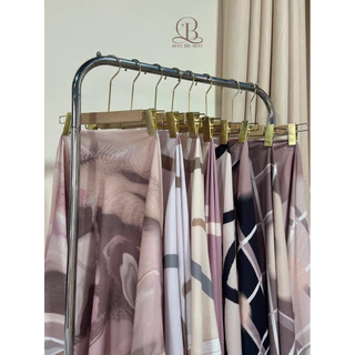 Thebest-Monotone Printedhijab ผ้าชีฟองพรีเมี่ยม ลายลิขสิทธิ์ 💢ขนาดก่อนเย็บริม1.15*1.15cm💢