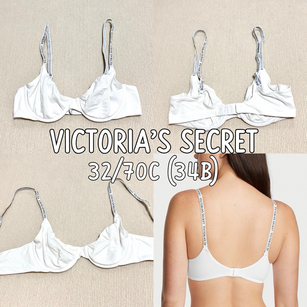 (สภาพใหม่) victoria's secret | 32/70C (34B) เสื้อชั้นในสายสปอร์ต รุ่นผ้าคอตตอน ไร้ฟอง ทรงสายฝอ sexy