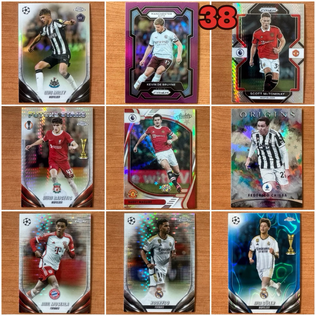 การ์ดฟุตบอลลิขสิทธิ์แท้ สะท้อนแสง สวยๆทุกใบ CARD FOOTBAAL REFRACTOR