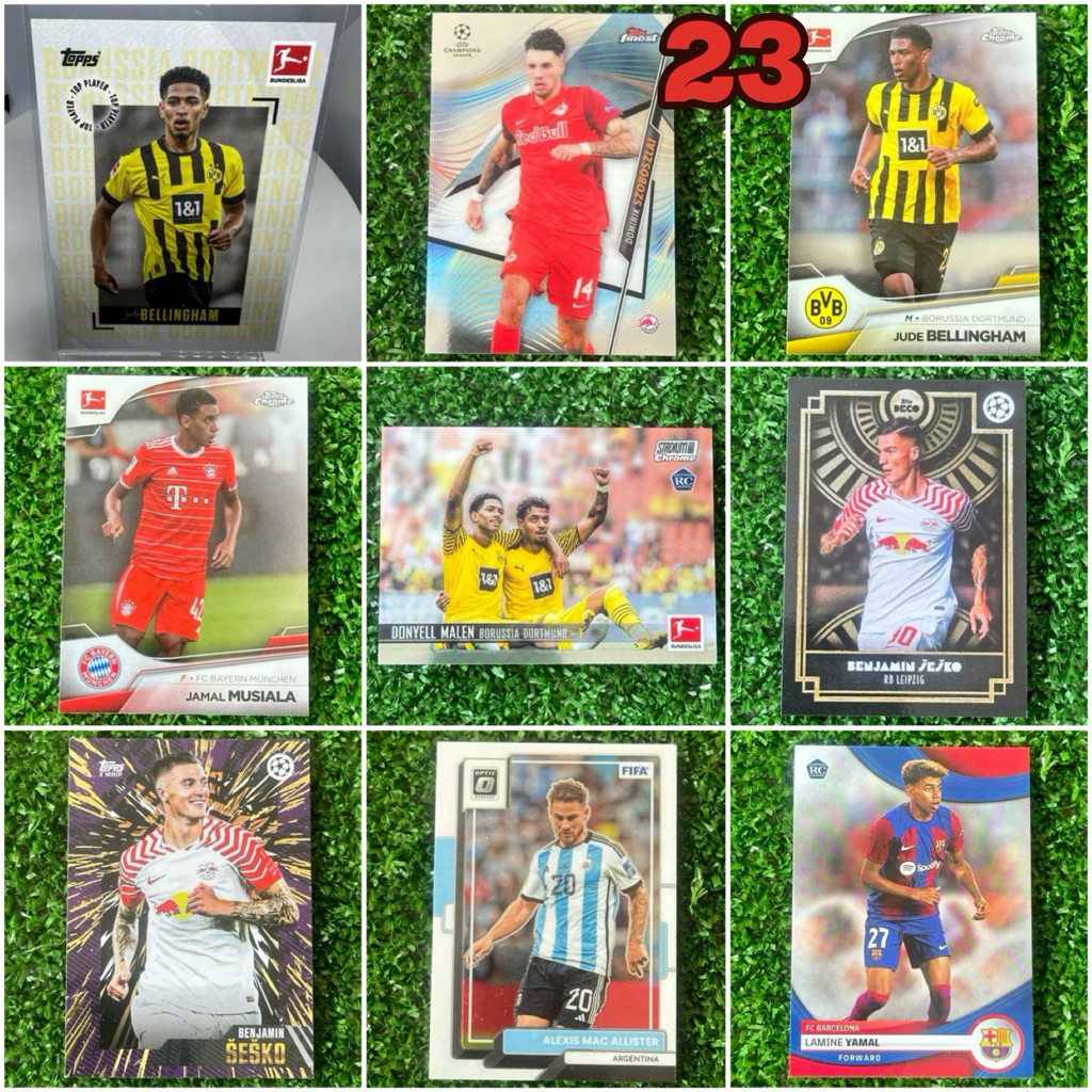 การ์ดฟุตบอล JUDE BELLINGHAM GAVI PEDRI MacALLISTER ENZO SESKO MUSIALA