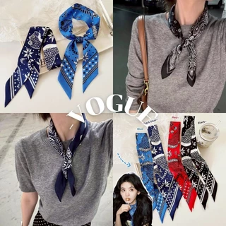 Vogue🌟พร้อมส่ง🌟 ผ้าพันคอ ผ้าเช็ดหน้า ลายโบฮีเมี่ยน สีสดใส (VO-45)