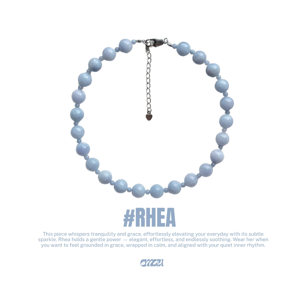 EMAU- Rhea the Light Aquamarine Stones Necklace สร้อยหินอะความารีน