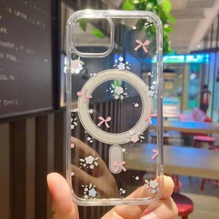 เคส For Samsung A57 A37 A16 5G A07 A17 A56 5G A55 5G A36 A06 5G A54 S25 S26 Ultra เคสแม่เหล็กใสรูใหญ่ Magnetic Case