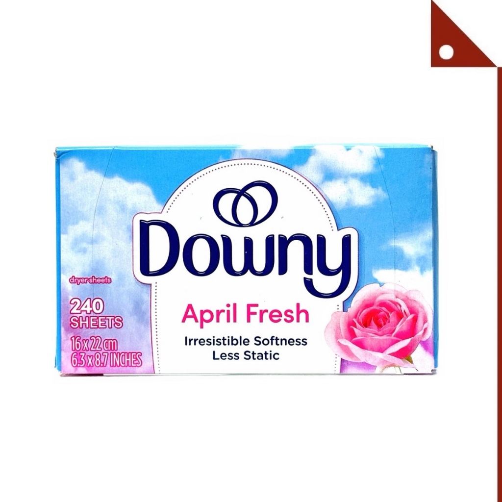 Downy : DWNAPF-240* แผ่นอบ แผ่นปรับผ้านุ่ม Fabric Softener Dryer Sheets April Fresh, 240 count