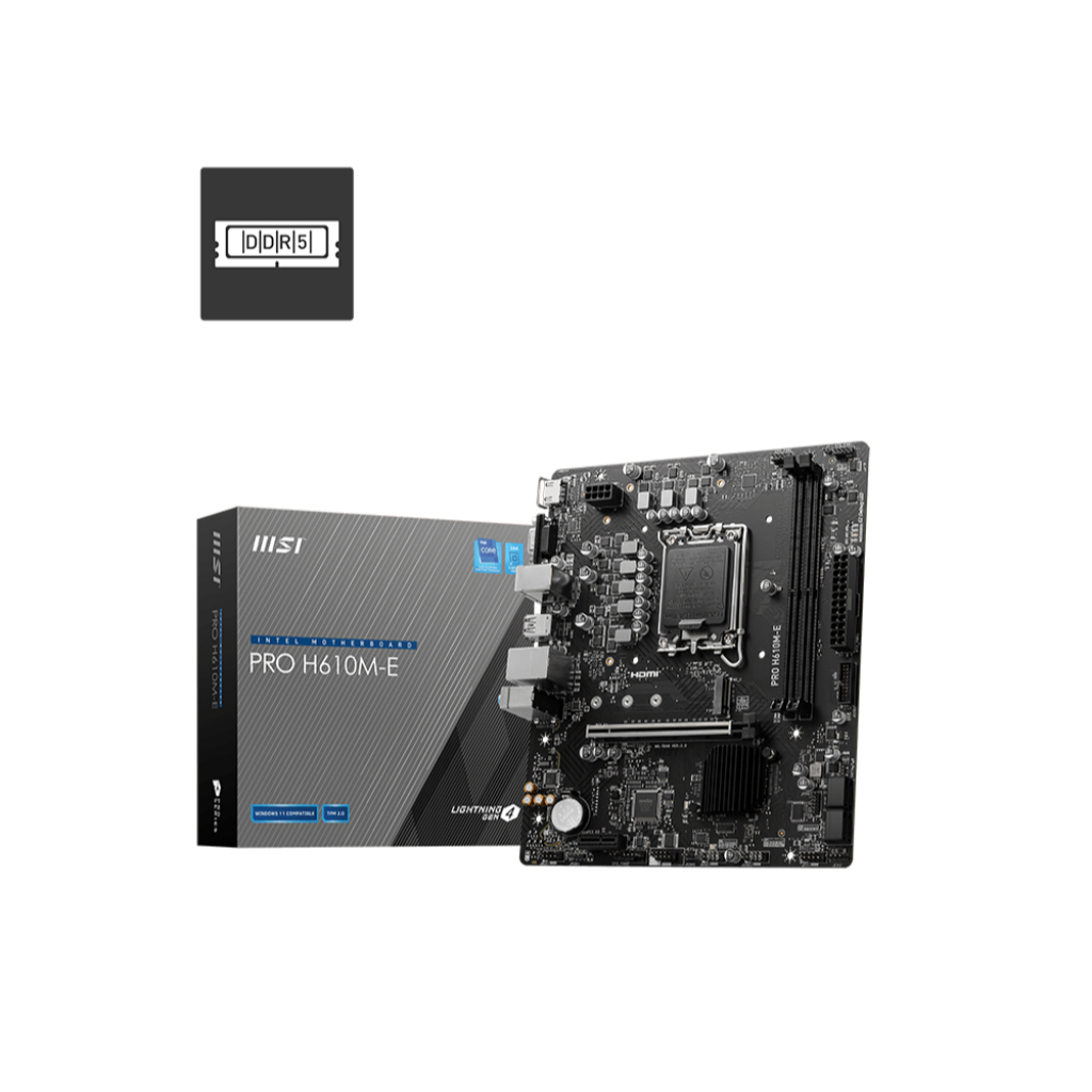 MSI PRO H610M-E DDR5 LGA 1700  HDMI/VGA mATX