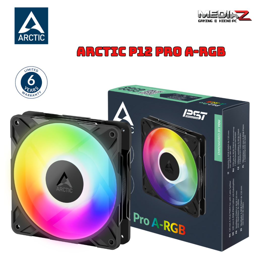 ARCTIC P12 PRO A-RGB  BLACK  (COMPUTER FAN / พัดลมคอมพิวเตอร์)