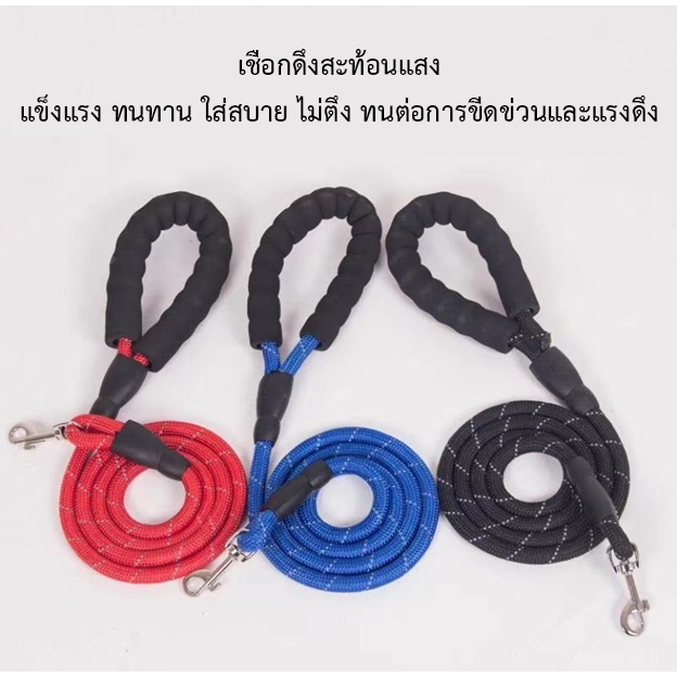 AL-031 สายจูงสัตว์เลี้ยง สายจูงสุนัข หมา พร้อมที่จับ โฟมEVA เรืองแสง 🔥 พร้อมส่ง 🔥