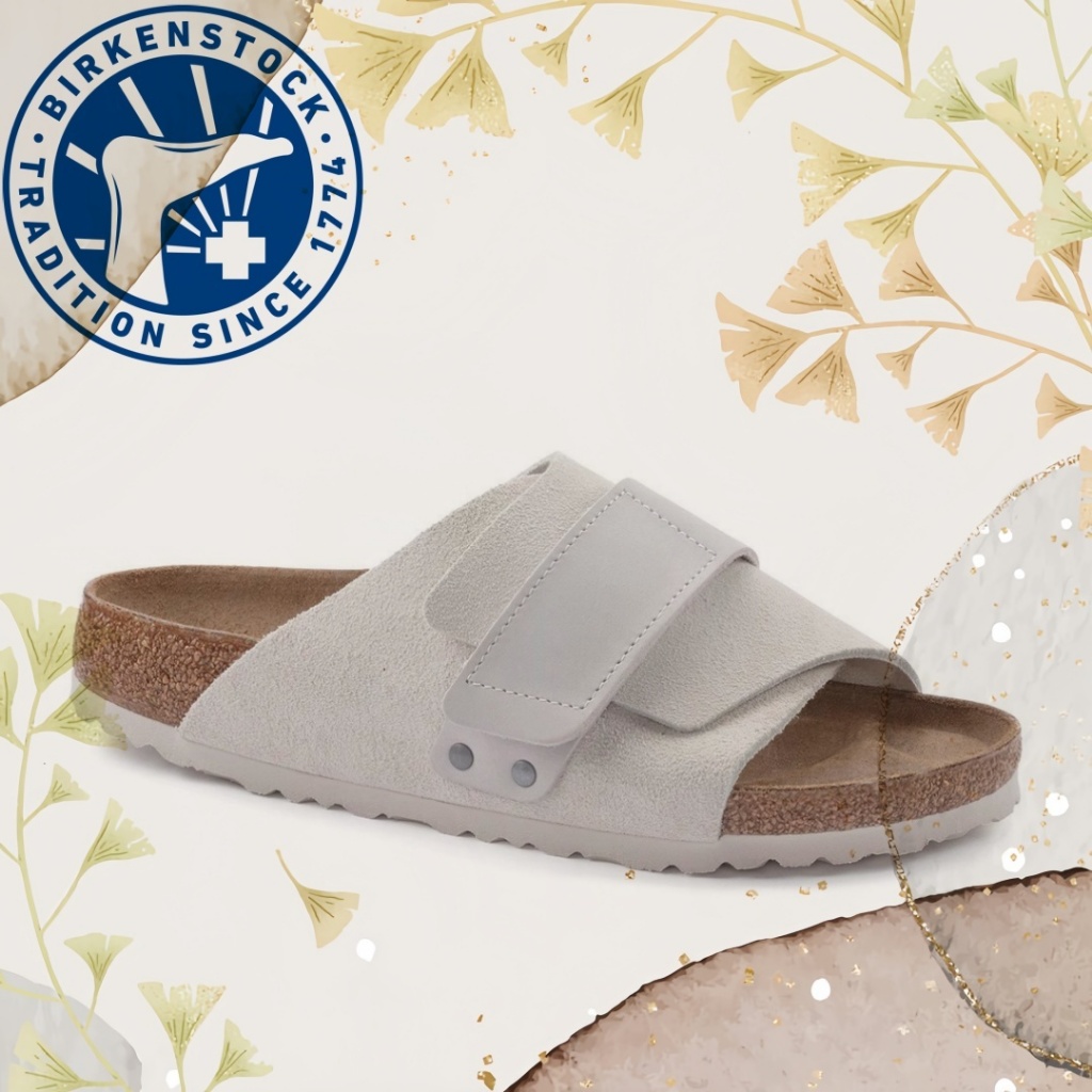 BIRKENSTOCK Kyoto white Velcro slippers สีขาว รองเท้าแตะ ของแท้ 100 % รองเท้า