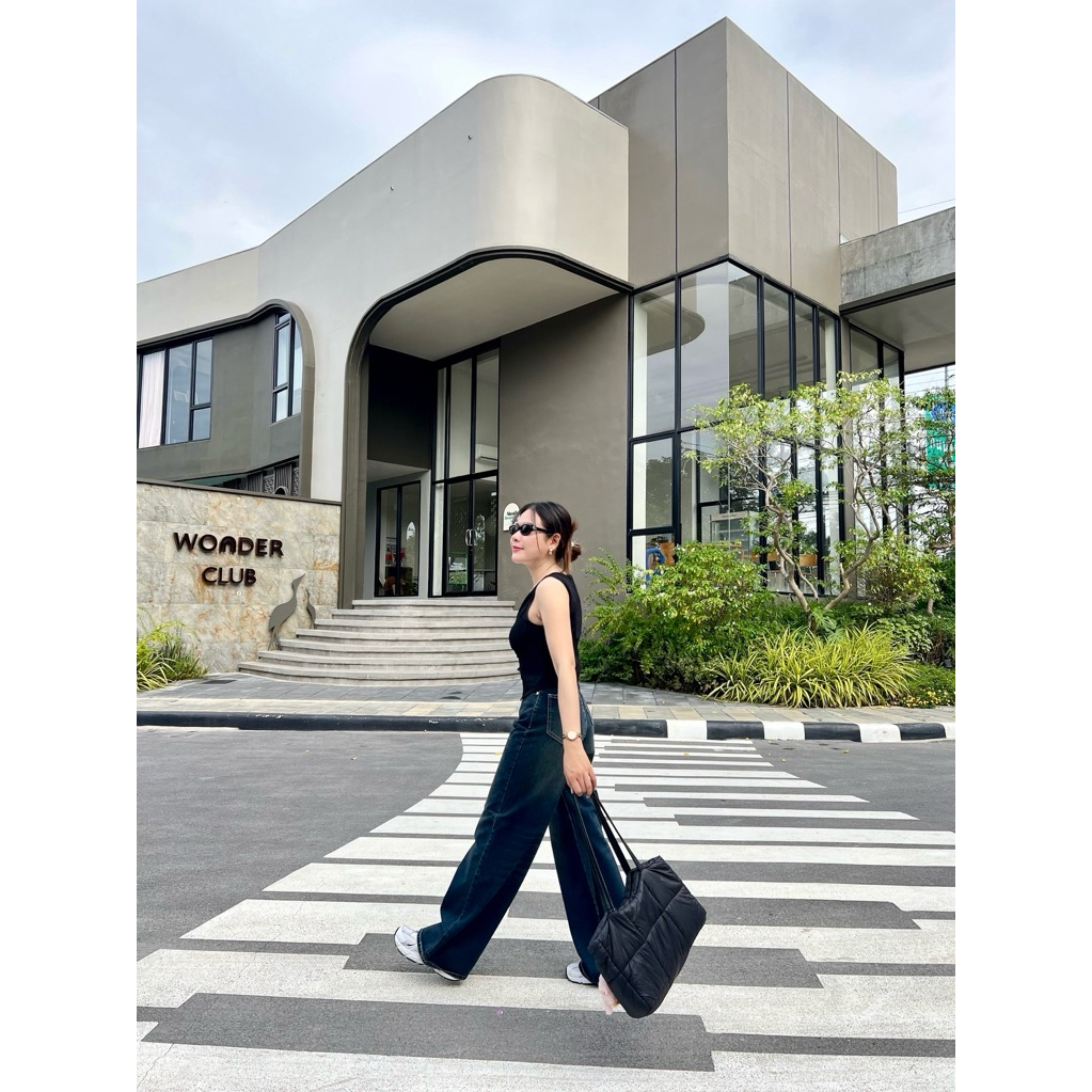 กางเกงยีนส์กระบอกใหญ่ POND (Baggy stylish) ลุคคาเฟ่ สไตล์เกาหลี มินิมอล พรางหุ่น ความยาว 41-42 นิ้ว - รูปที่ 3