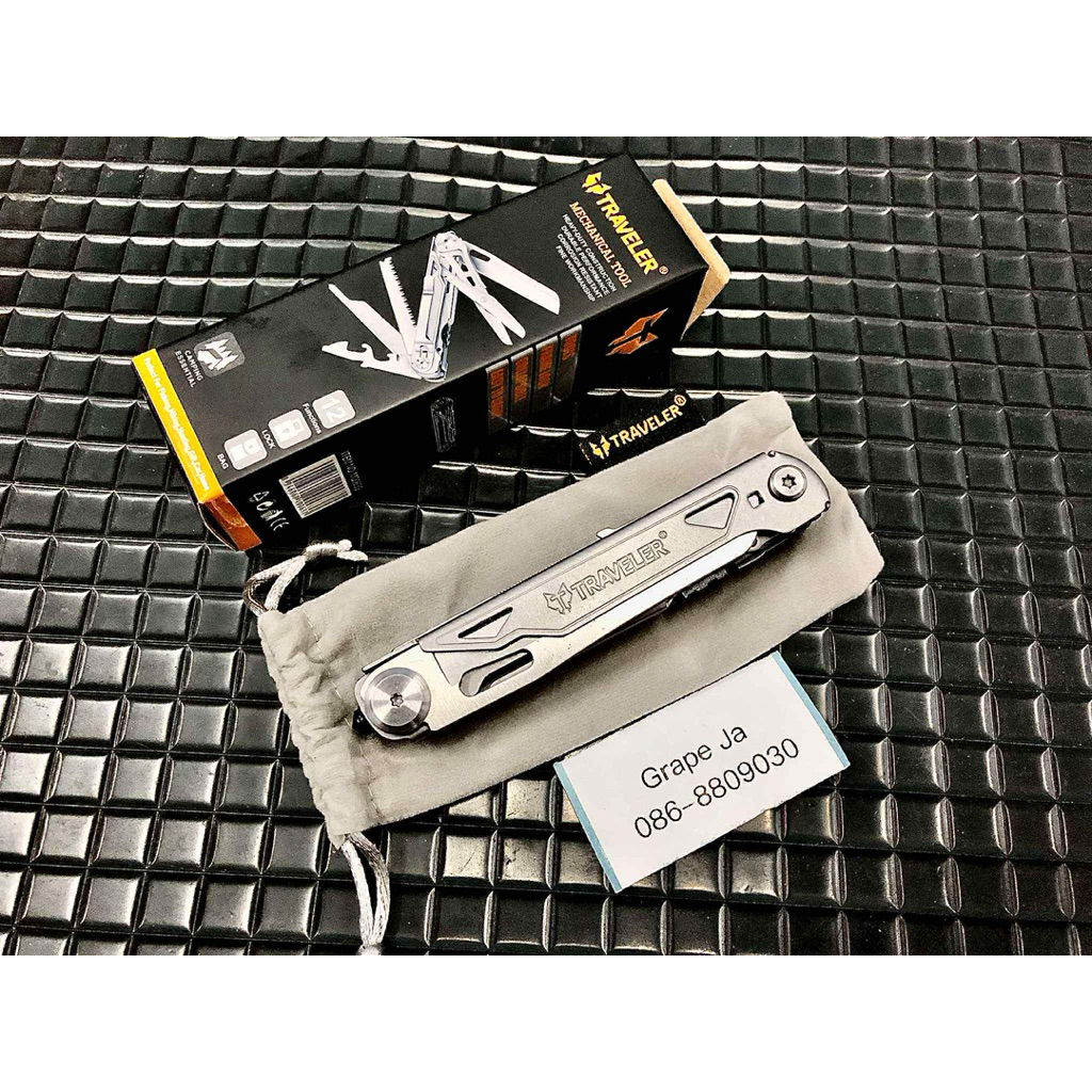 มัลติทูล ทราเวลเลอร์ #ของแท้  Traveler Mechanical Pliers Muttitool 12 in 1