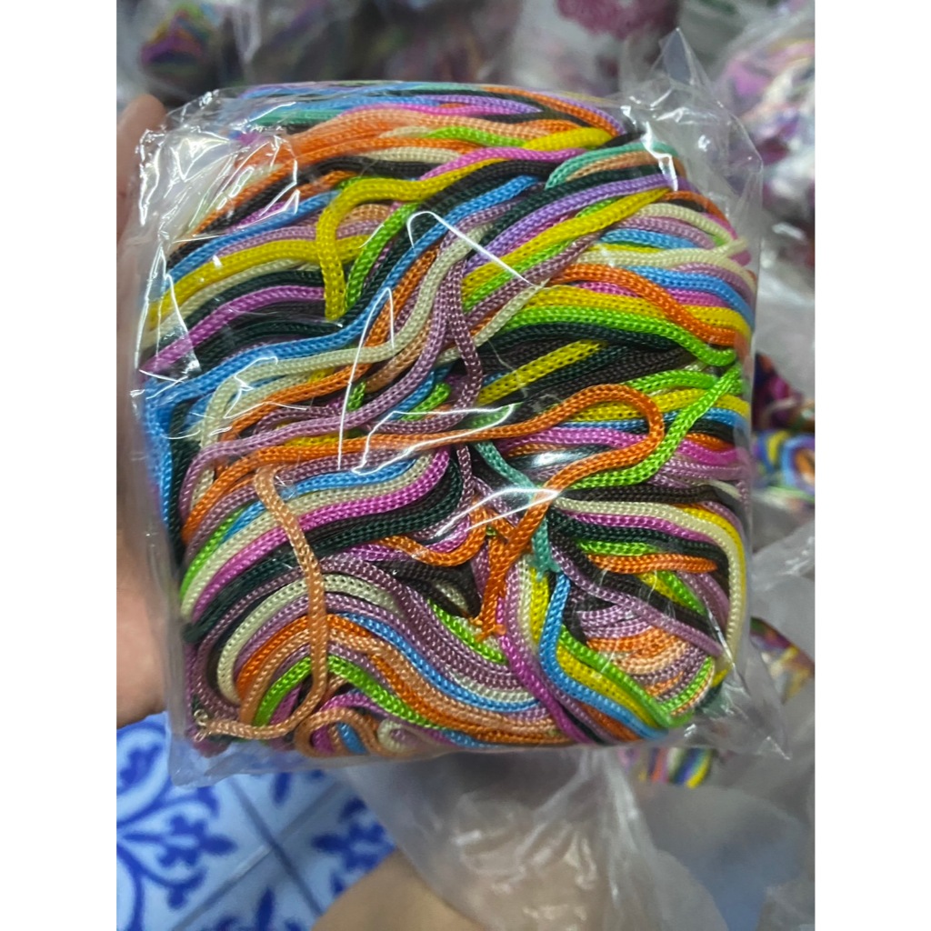 เชือกร่มถักกระเป๋า เชือกร่มถักหมวก เชือกร่มงานฝีมือ 100 กรัม
