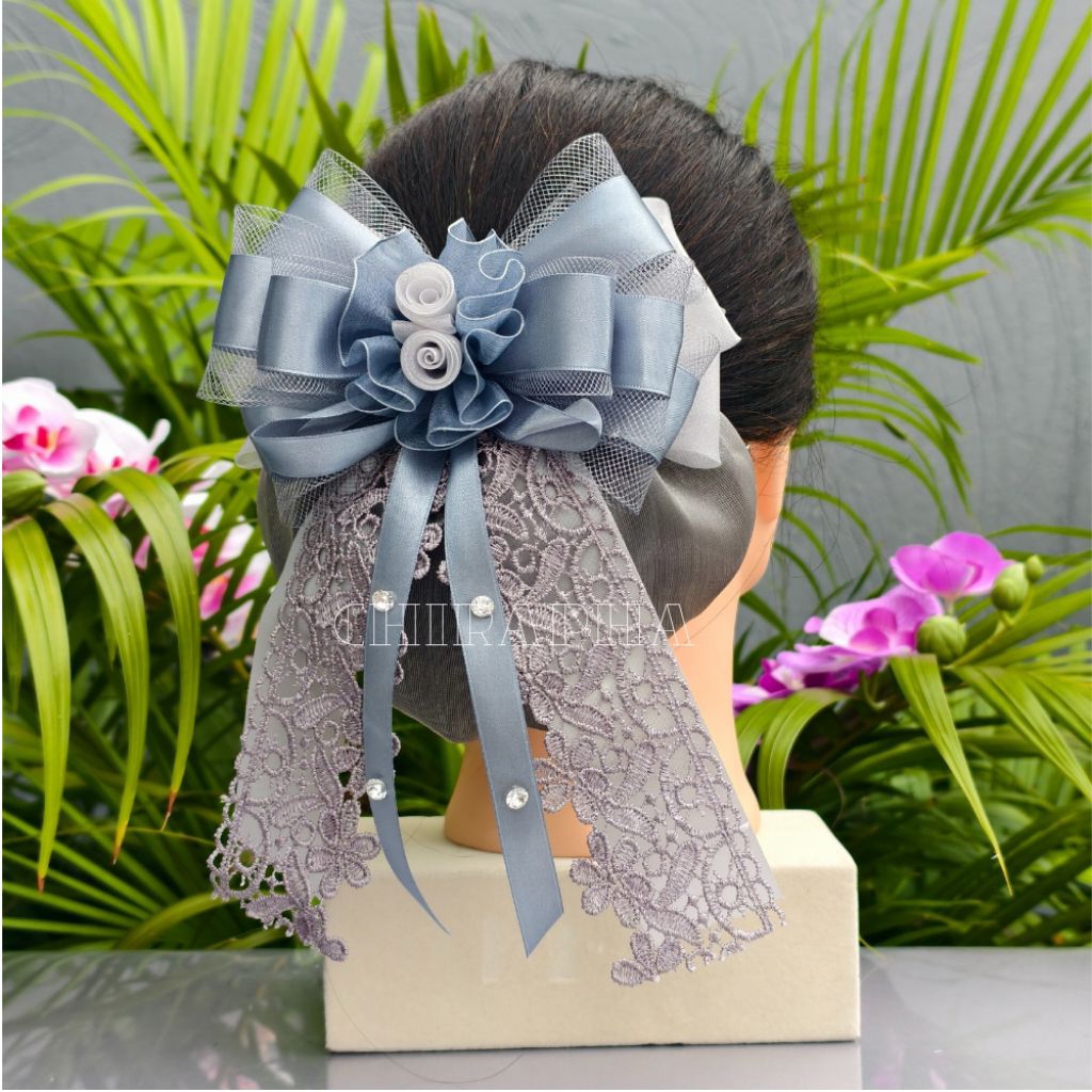 เน็ตติดผมขนาดใหญ่ ผ้าแก้ว เน็ตติดผมข้าราชการ พยาบาล พนักงาน เน็ตคลุมผม - รูปที่ 4