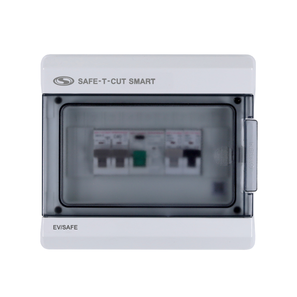 กล่องกันน้ำกันฝุ่น +RCCB Type B (2P/40A) +MCB (2P/40A) +ลูกย่อย1P รุ่น WR-7-01 EV/SAFE (สำหรับระบบชาร์จรถยนต์ไฟฟ้า)