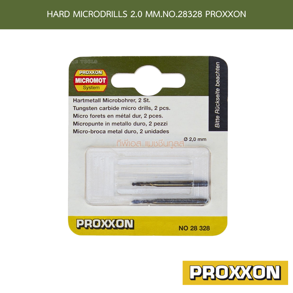 HARD MICRODRILLS 2.0 MM.NO.28328 PROXXON