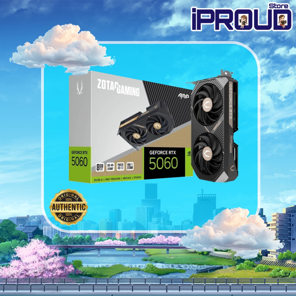VGA (การ์ดแสดงผล) ZOTAC GAMING GEFORCE RTX 5060 AMP - 8GB GDDR7
