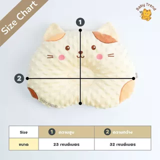 Little Home Baby หมอนหลุมเด็กทารกผ้าดอทขนมิ้ง สัมผัสนุ่มเหมือนตุ๊กตา หมอนหัวทุย (1 ใบ) | BabyTrend