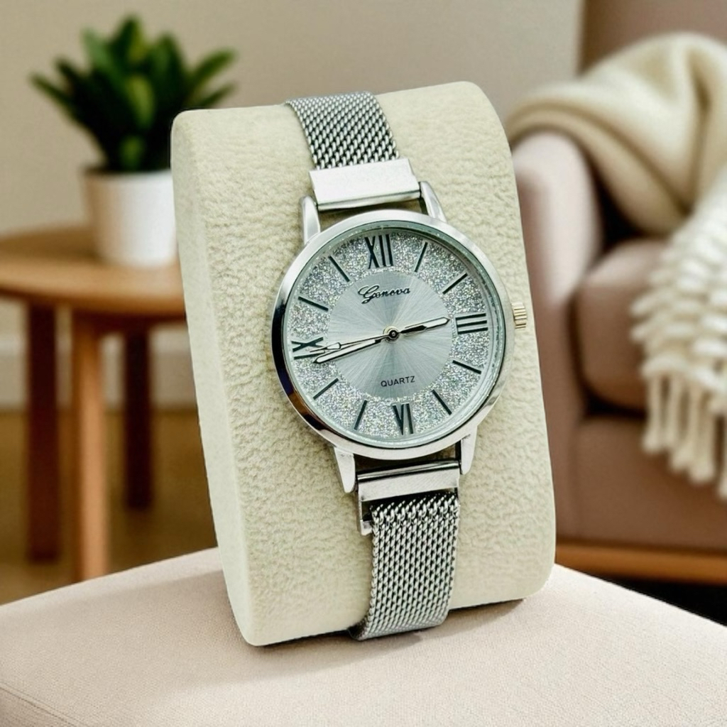 มีบริการส่งด่วน‼️ New นาฬิกา Geneva สายแม่เหล็ก ไม่ต้องตัดสาย สายปรับได้ เจนีวา