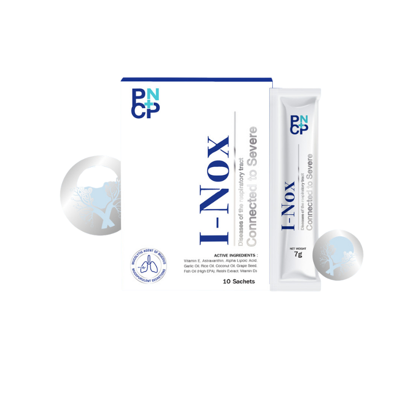 I-NOX (PNCP) พีเอ็นซีพี ไอ-นอคซ์ ไอ” แบบมีเสมหะ ดื่มง่าย ชุ่มคอ บรรจุ 10 ซอง