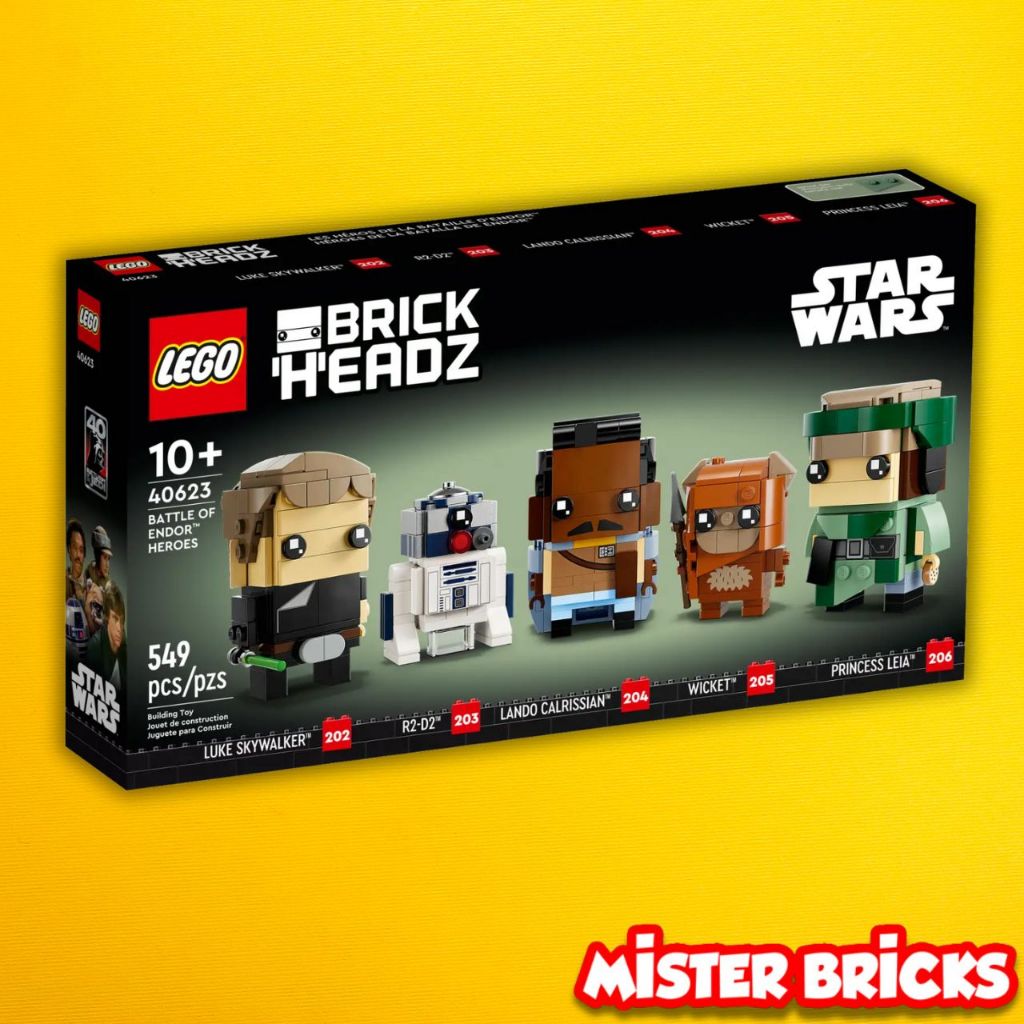 LEGO 40623 Battle of Endor Heroes – เซ็ตฉลอง 40 ปี Star Wars – BrickHeadz™ 5 ตัว, 549 ชิ้น