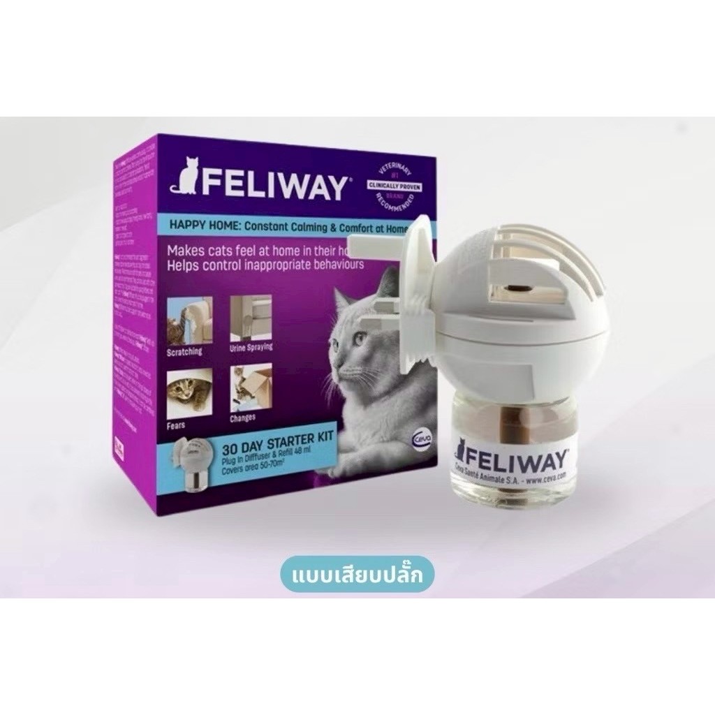 Feliway ฟีโรโมน Diffuser plug and spray for cat ดูแลพฤติกรรมแมวและลดความเครียดสำหรับแมว - รูปที่ 2