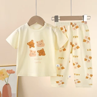 ชุดนอนเด็ก ผ้านิ่ม สำหรับเด็ก1-3 ขวบ ลายน่ารัก นุ่มสบาย ใส่บ้านได้