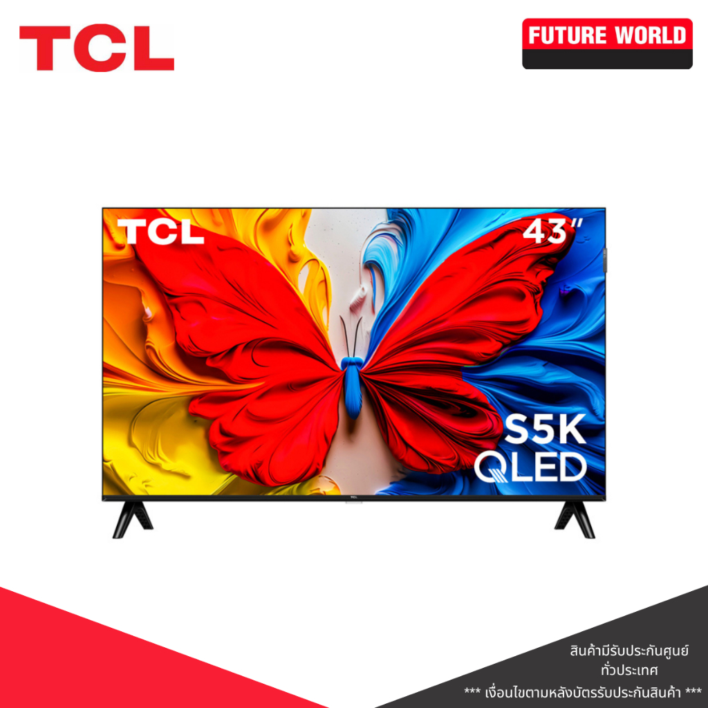 TCL 43-50 นิ้ว รุ่น 43S5K และ 50S5K HDR 10 QLED TV